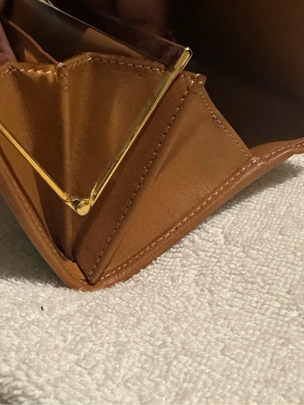 Celine Macadam Kiss Lock Wallet Leather Long Wallet Made in Italy